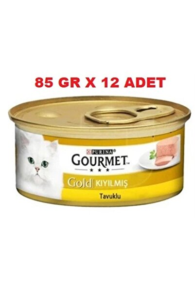 Gourmet Kıyılmış Tavuklu Yetişkin Kedi Konservesi 85 Gr X12