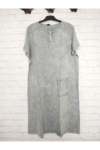 anne moda ankara قماش ليكرا مطلي بالكامل بالقطن، لا يظهر الجزء الداخلي، كم قصير، بسيط، 2 زر، فستان أنيق