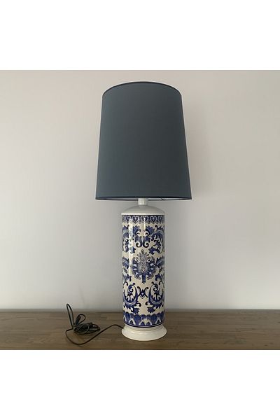 Mondschein Planck Bleu Blanc Lampshade ( 33 X 40 X 96 Cm )