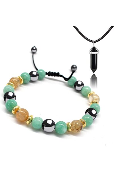 NBS Beautiful Naturel Stones Şans, Başarı , Para Sitrin, Amazonit, Hematit Do...