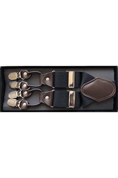 KemerSepeti Siyah Pantolon Askısı 6 Klipsli