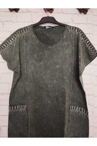 anne moda ankara Ολόκληρο βαμβακερό ύφασμα λύκρα, χωρίς εμφάνιση, Χαμηλό κοντομάνικο, αστραφτερό φόρεμα