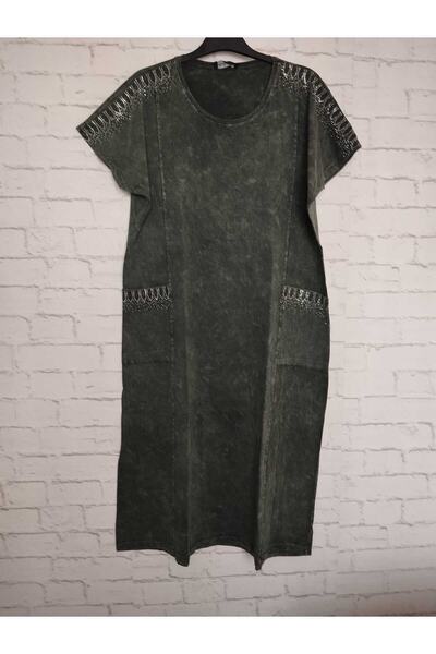 anne moda ankara Ολόκληρο βαμβακερό ύφασμα λύκρα, χωρίς εμφάνιση, Χαμηλό κοντομάνικο, αστραφτερό φόρεμα