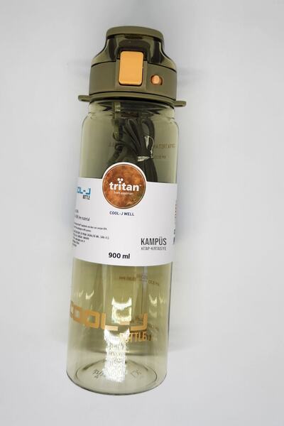 Gıpta Green Strap 900ml Lockable Tritan Water Bottle, Healthy and Stylish Design