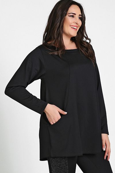 Curvy Trend Piece Tunic with Pockets