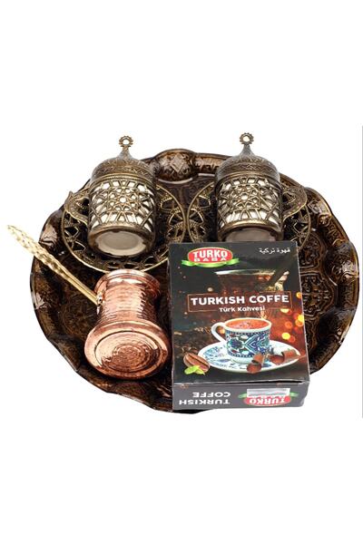 BAZAAR 4 Hediyelik Türk kahvesi Seti - Turkish Coffee Set Antik
