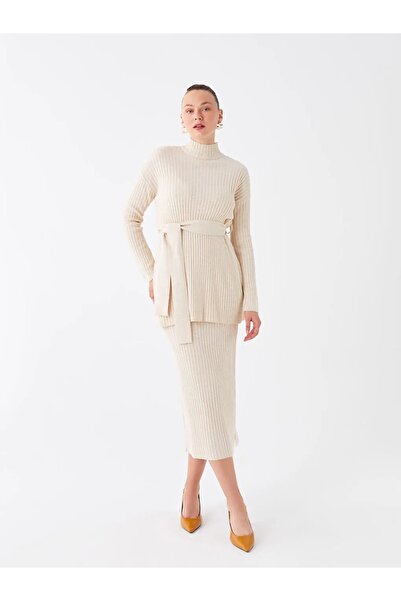 LC Waikiki LCW Modest Women's Elastic Waist Plain Knitwear Skirt
