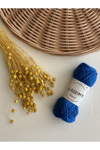 Filyarn Baby Cotton 100% Cotton Punch, Knitted, Amigurumi 25 Gr Cotton Yarn - Dark Blue