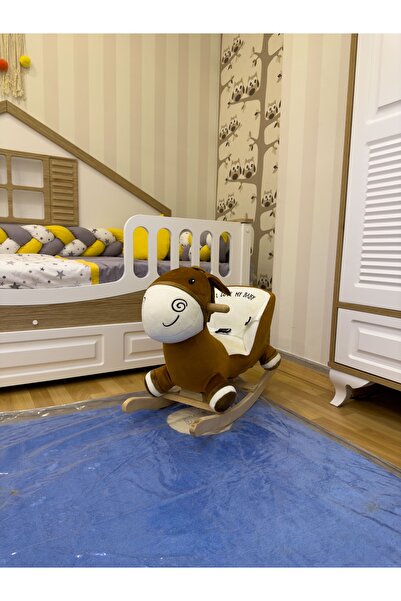 EĞİTİCİ AHŞAPLAR Sevimli Hayvan Figürlü Sallanan Sandalye