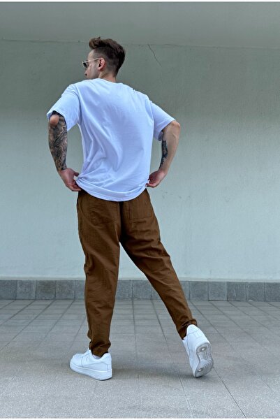 corfixman paraşüt kumaş boyfriend rahat kalıp pantolon