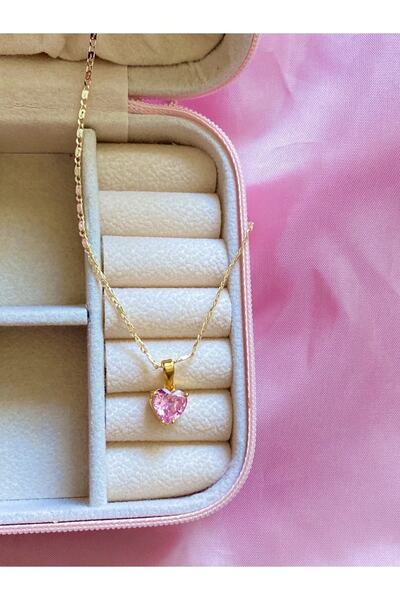 sirius jewelry Altın Kaplama Lovely Pink Kolye