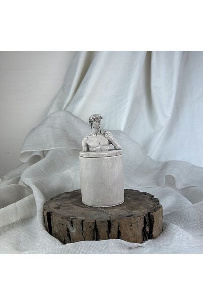 oasis decoration Mink Antique David Box with Lid, Decorative Concrete Box