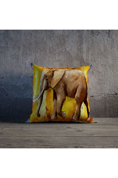 stellahomes Husă de pernă imprimată pe două fețe, cu model de elefant etnic