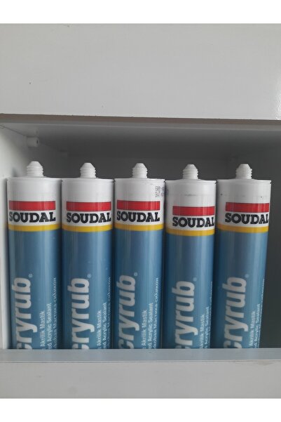 Soudal Silikonize Akrili Mastik 500 Gr 5'Li Ekonomik Paket GREY ( GRİ )