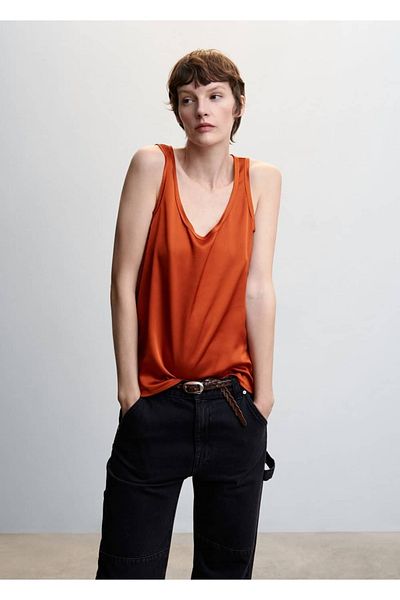 MANGO Woman Strappy Casual Top