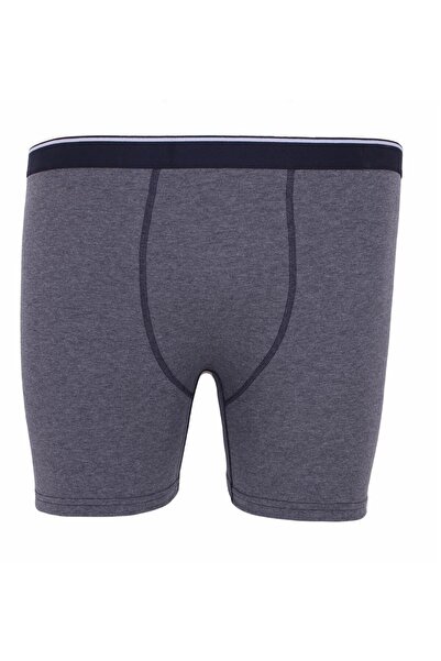 MocGrande Men's Plus Size Lycra Long Leg Boxer 11906 ANTHRACITE