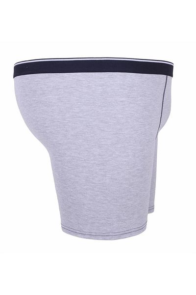 MocGrande Men's Large Size Lycra Long Leg Boxers 11906 GREY MELANGE