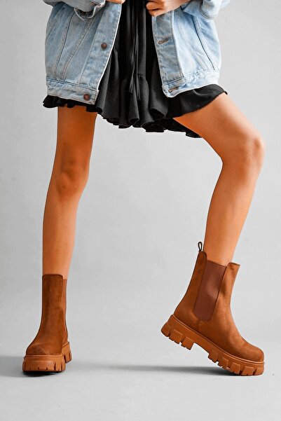 DURUNUN BUTİĞİ Cizme Duenni Casual - Talpa Groasa, Elastic Lateral, Culoare Maronie