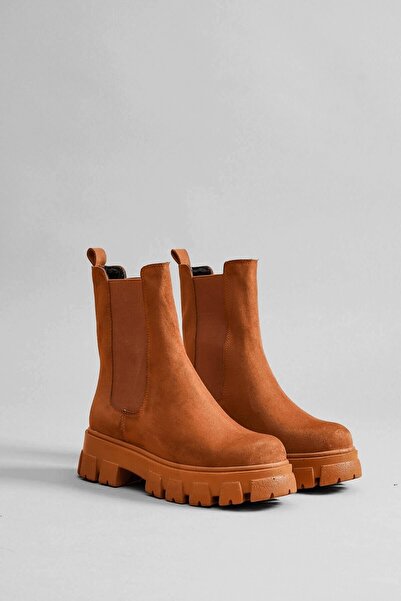 DURUNUN BUTİĞİ Cizme Duenni Casual - Talpa Groasa, Elastic Lateral, Culoare Maronie