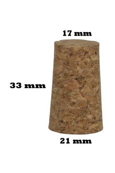 yeni11 Conical Cork Stopper Suitable for Wine Bottle 33*21*17 Mm 50 Pieces