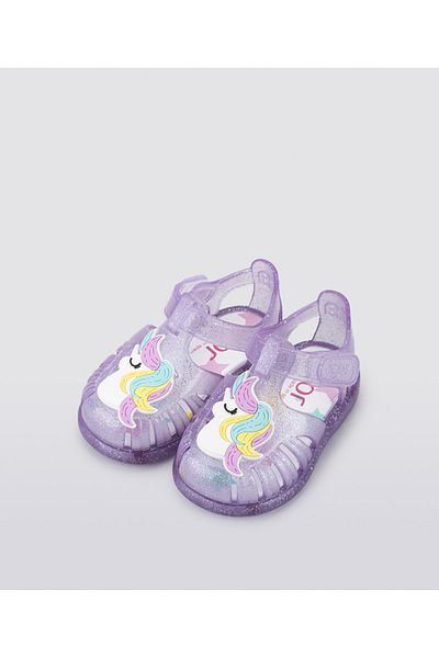 IGOR S10279 Sandale Tobby Unicorn pentru fetiță mov argintiu