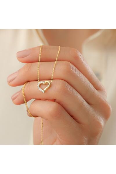 Şimal Silver 925 Ayar Gümüş Kalpli Kolye