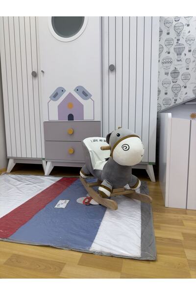 EĞİTİCİ AHŞAPLAR Sevimli Hayvan Figürlü Sallanan Sandalye