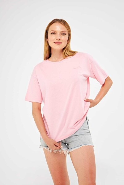 Kadın Oversize Nakışlı T-shirt
