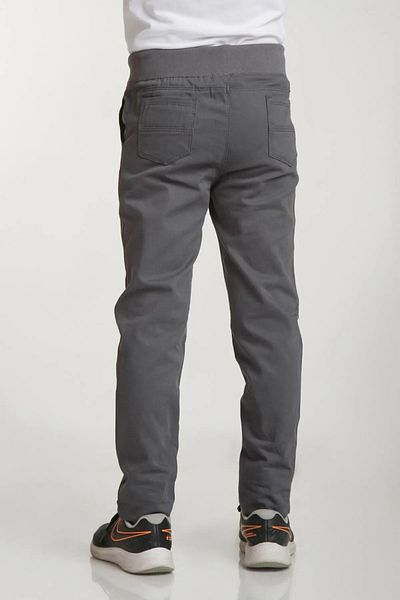 FATELLA Unisex Kids Ribbed Waist Back to School Canvas School Pants