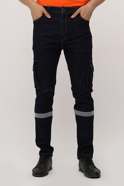 Uniprom Business Trousers Classic Model Jeans Lycra 6 Pockets