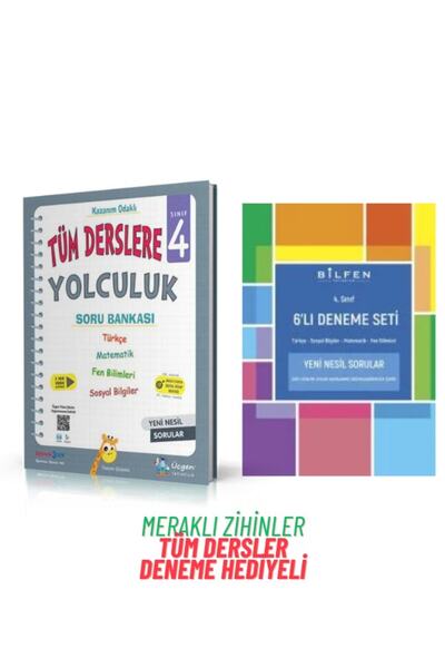 Üçgen Yayıncılık 4 Tüm Derslere Yolculuk SB + Bilfen 4. Sınıf 6'lı Deneme Set...