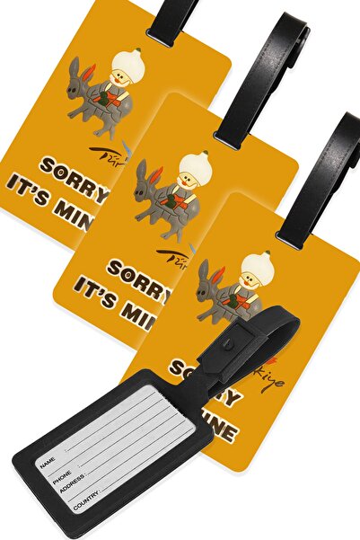 GöztepeAVM Nasrettin Hoca Bagaj Isimlik Valiz Bavul Etiketi 3'lü Set