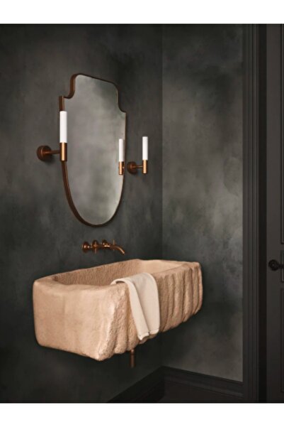 MKS Design Asimetrik Ayna / Dekor Aynası / Konsol Aynası / Düzensiz Ayna / İtalyan Tarzı Duvar Aynası