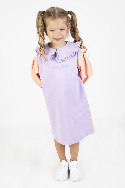 Harika KIDS Girl's Two Thread Fabric Medium Thickness Long Sleeve Knitted Basic Dress