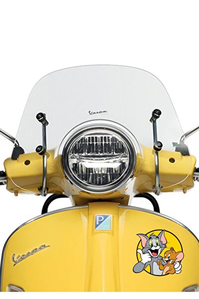 MegaSticker Kedi Ve Fare Araba, Motorsiklet, Kask, Laptop,cam Sticker 14x13 Cm