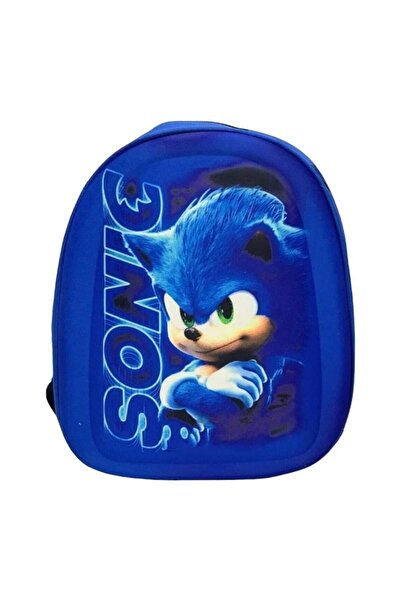 DZC KUZENLER ÇANTA kreş & Anaokulu Çocuk Sırt Çantası Kirpi Sonic Karakter 3-6 Yaş 5d Kabartmalı Kumaş Okul Çantası 30C