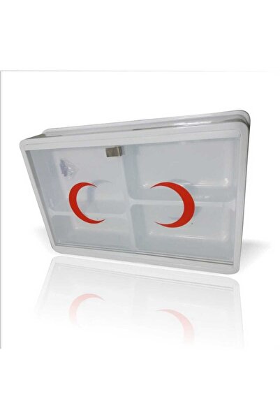 M3DECORİUM Şeffaf Akrilik Plastik Sürgülü Kapaklı Camlı Steril Ecza Dolabı