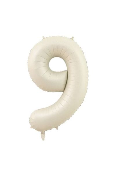 LOTUS PARTY 9 Years Old Stone Color Number Foil Balloon (34 Inch - 76 Cm)