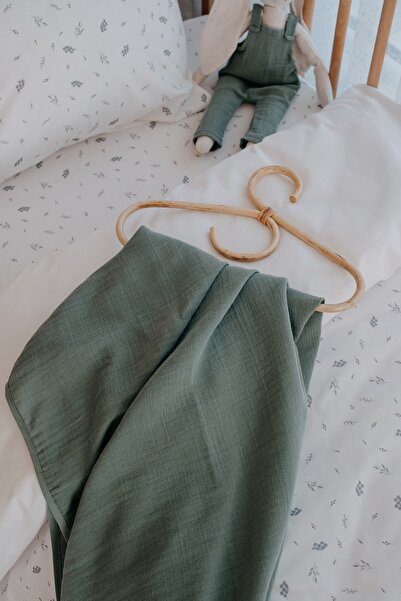 TBA COLLECTION بطانية موسلين| أخضر