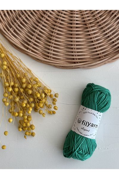 Filyarn Baby Cotton 100% Cotton Punch, Knitting, Amigurumi 25 Gr Cotton Yarn - Green