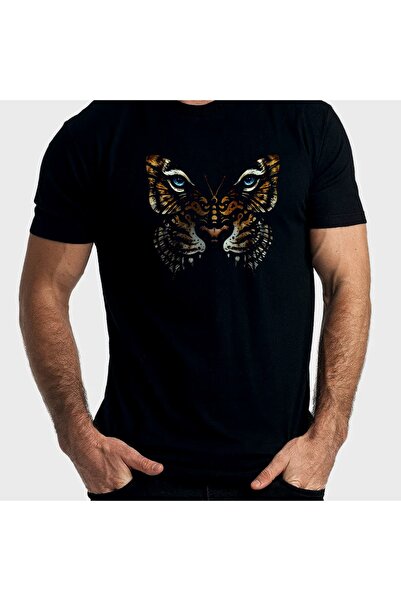 Crea Eymer Wear Tigrasti leptir uzorak Štampano okrugla kragna 100% Pamuk pak...