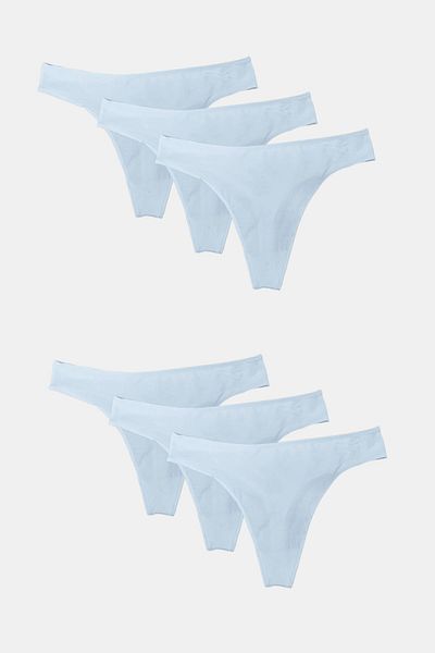 Malabadi White Modal String Thong - 6 Pack Women 186