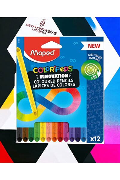 SEYFİKİRTASİYE لون PEP'S طلاء شمع إنفينيتي 12 لونًا 10 طبقات أطول مدى الحياة