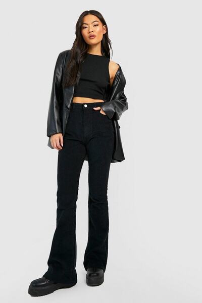 DRC trend Farahh ženske Visok struk široke nogavice Denim traper pantalone