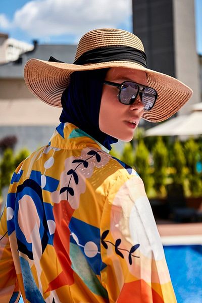 Marina Camel Wide Straw Hat with Bow 1423218