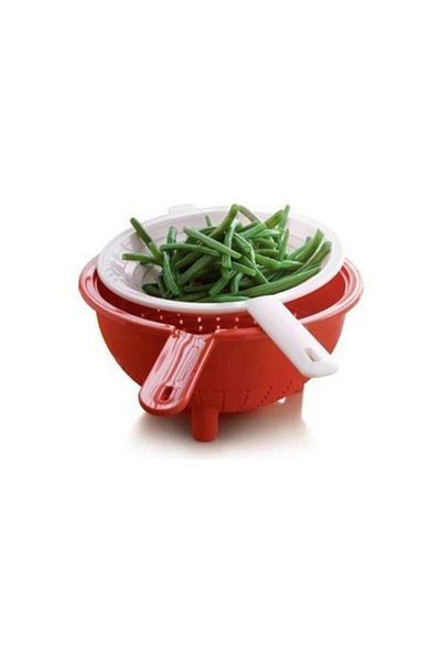 Loyansbk Double Strainer Vegetable Strainer Tupperware Double Strainer 2-Piece Strainer