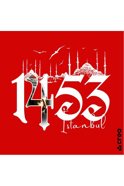 Crea Eymer Wear 1453 Fatih Sultan Mehmet Istanbul Printed Crew Neck 100% Cotton T-Shirt Red