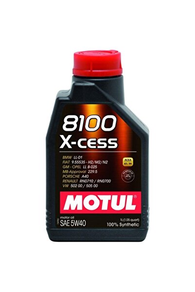 Motul 8100 X-cess 5w-40 Tam Sentetik Motor Yağı 1 L
