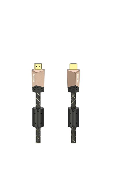 Hama Premium HDMI Kablo, Ferrit çekirdek, Siyah, 1,5 m