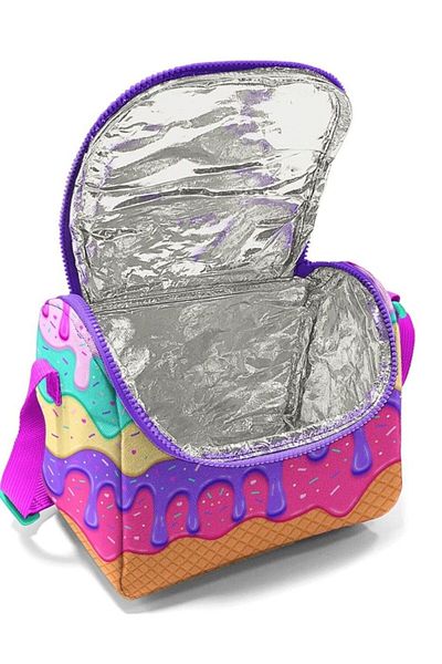 Coral High Colorful Ice Cream School Backpack and Lunch Box Set